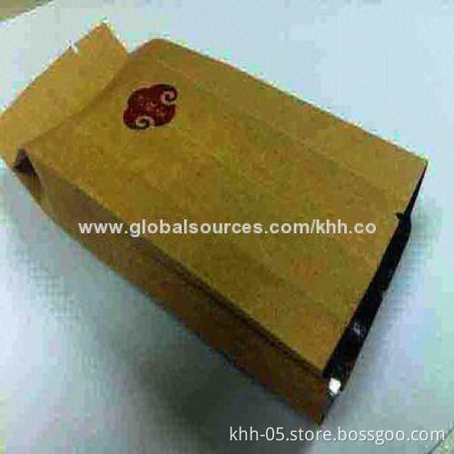 Food Bag, Made of Kraft Paper, Laminated with Aluminum Foil
